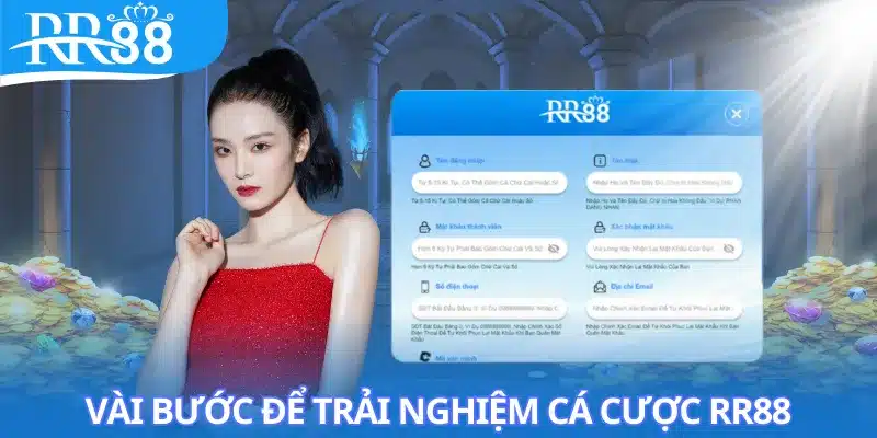 Vài bước đơn giản để trải nghiệm cá cược tại RR88